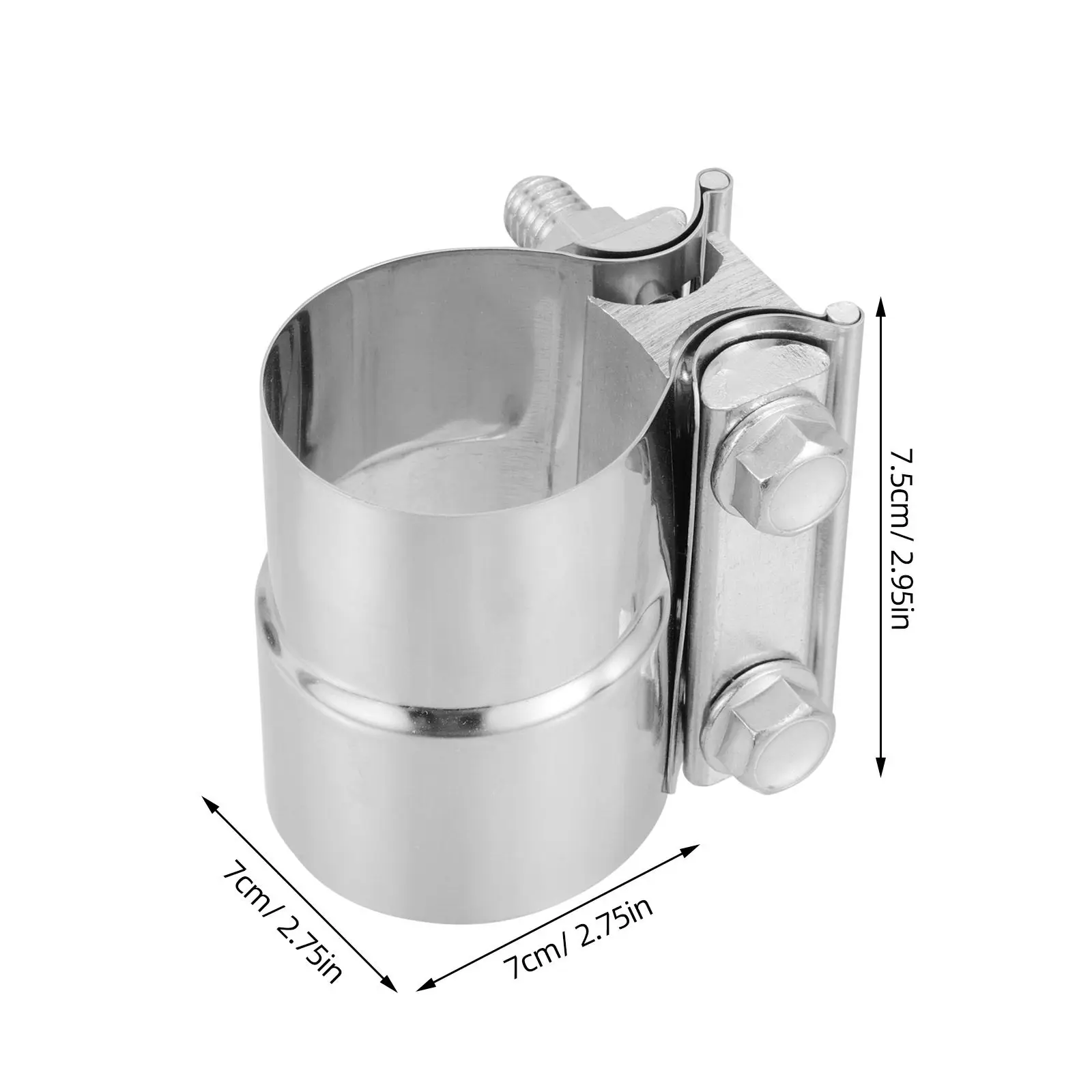 Stainless Steel Exhaust Clamp 2 Inch Band Clamp for Car Modification Repair Tube Clamps Automotive Replacement Clamps