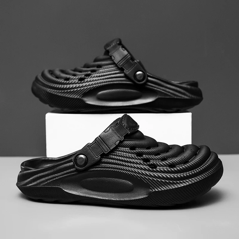 

Mens Sandals 2026 New Design Casual Clogs for Men Thick Soft Bottom EVA Beach Shoes Summer Fashion Slippers for Men Garden Shoes