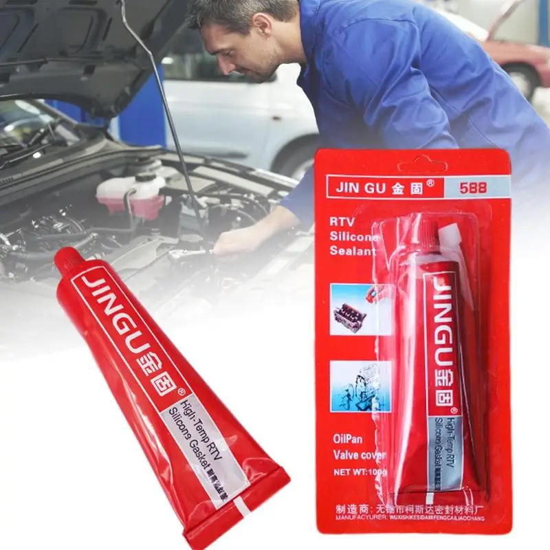 

Gasket Sealer High Temp Waterproof Red RTV Gasket Manufacturer Car Sealant Adhesive Silicone Engine Sealant for Metal Glass wood