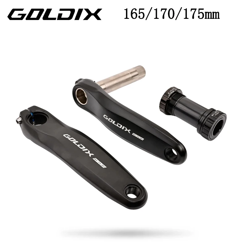 GOLDIX High-strength Bicycle Crankset 165/170/175mm Forged Alloy Crank Arm 3Bolt Direct Mount Narrow-wide Chainring for MTB Bike