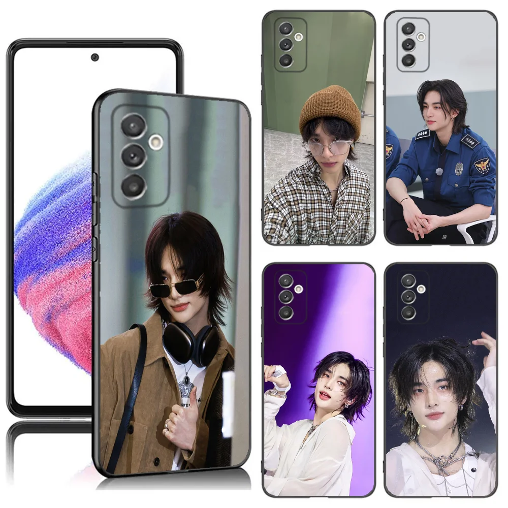 Kpop H-HyunJins Phone Case For Samsung S24,23,22,30,21,10,9,Ultra,Plus,Lite,FE,5G Black Soft Case