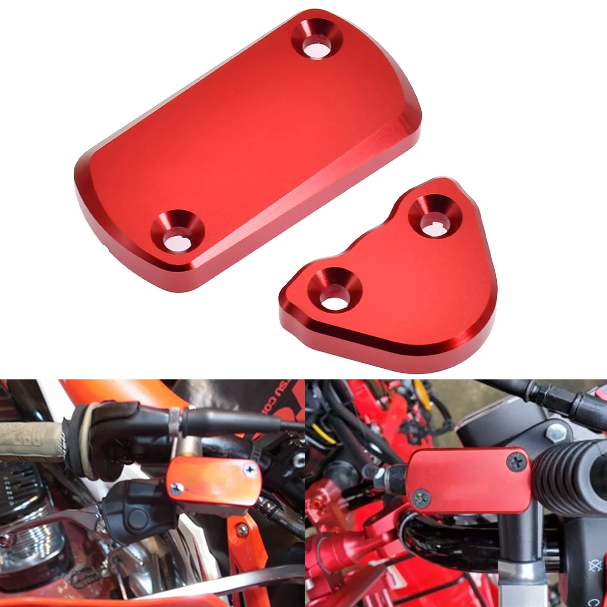 

Motorcycle CNC Front Rear Brake Fluid Reservoir Cap Cover For HONDA CR 125R 250R CRF 150R 250R 250X 450R 450X 250RX 250F 02-23