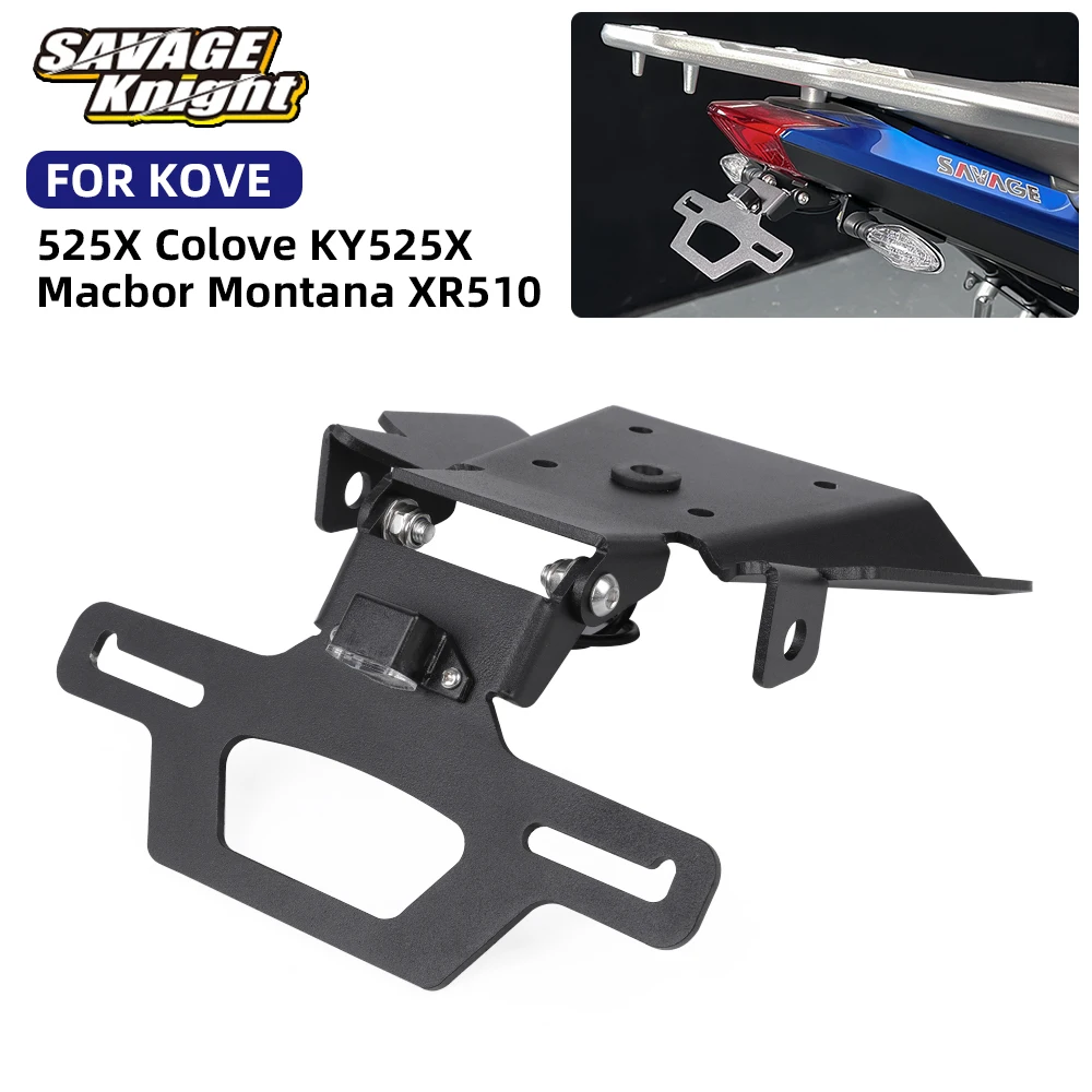 

Motorcycle License Plate Holder For Kove 525X Colove KY525X Macbor Montana XR510 Tail Tidy Fender Eliminator Bracket Support