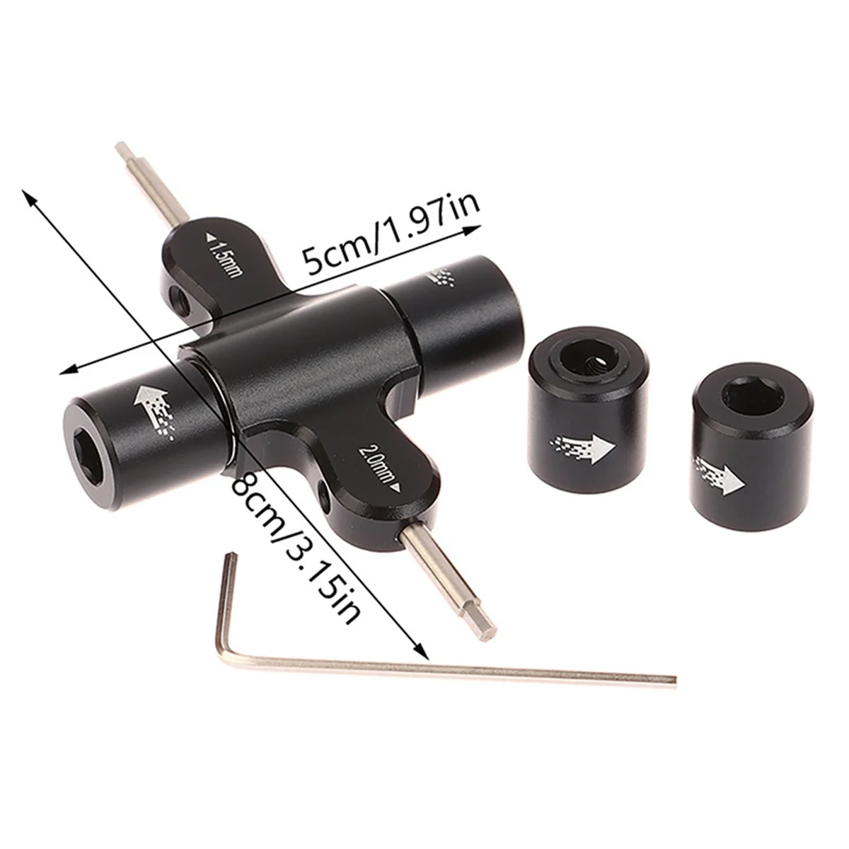 A06K M3 M5 Wrench Schroef Moer 1.5 2.0mm Hexagon Schroevendraaier Quick Release Propeller Motor Prop Tool voor RC Quadcopter FPV Drone