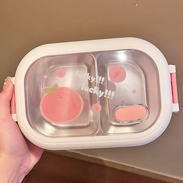 

Simple and Cute Stainless Steel Lunch for Children Students and Office Workers Featuring Fruit Patterned Dinnerware Sets
