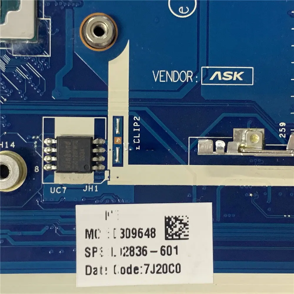 FPP55 LA-G07JP is suitable for HP 15-DB 15-DX 15T-DB laptop motherboard L92836-001 L46515-601 L46515-001 R3 R5 R7 CPU DDR4 Test