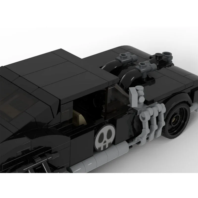 MOC-201421 نموذج مكعبات بناء سيارات سباق السيارات السوداء المميزة الحضرية الجديدة، 295 قطعة، هدية عيد الميلاد والكريسماس الإبداعية للأولاد #4