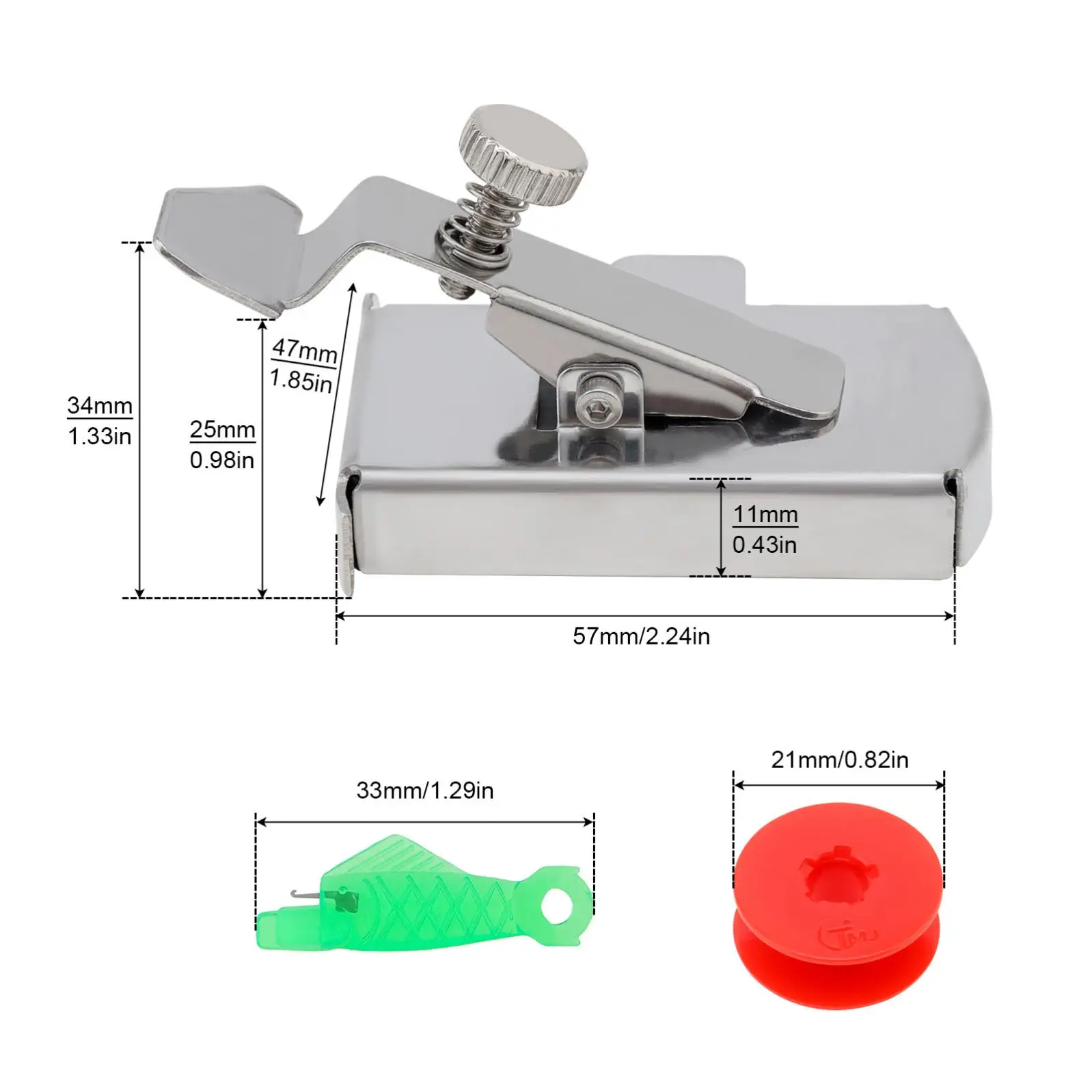 Guida per cucire magnetica da 2 pezzi per macchina da cucire per piedi da passeggio forniture per cucire accessori con bobine per cucire ClipPlastics