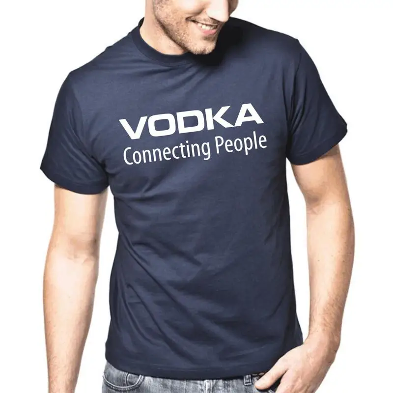 VODKA Connecting People Fun Cult Sayings Gift Funny Fun Comedy Fun T Shirt
