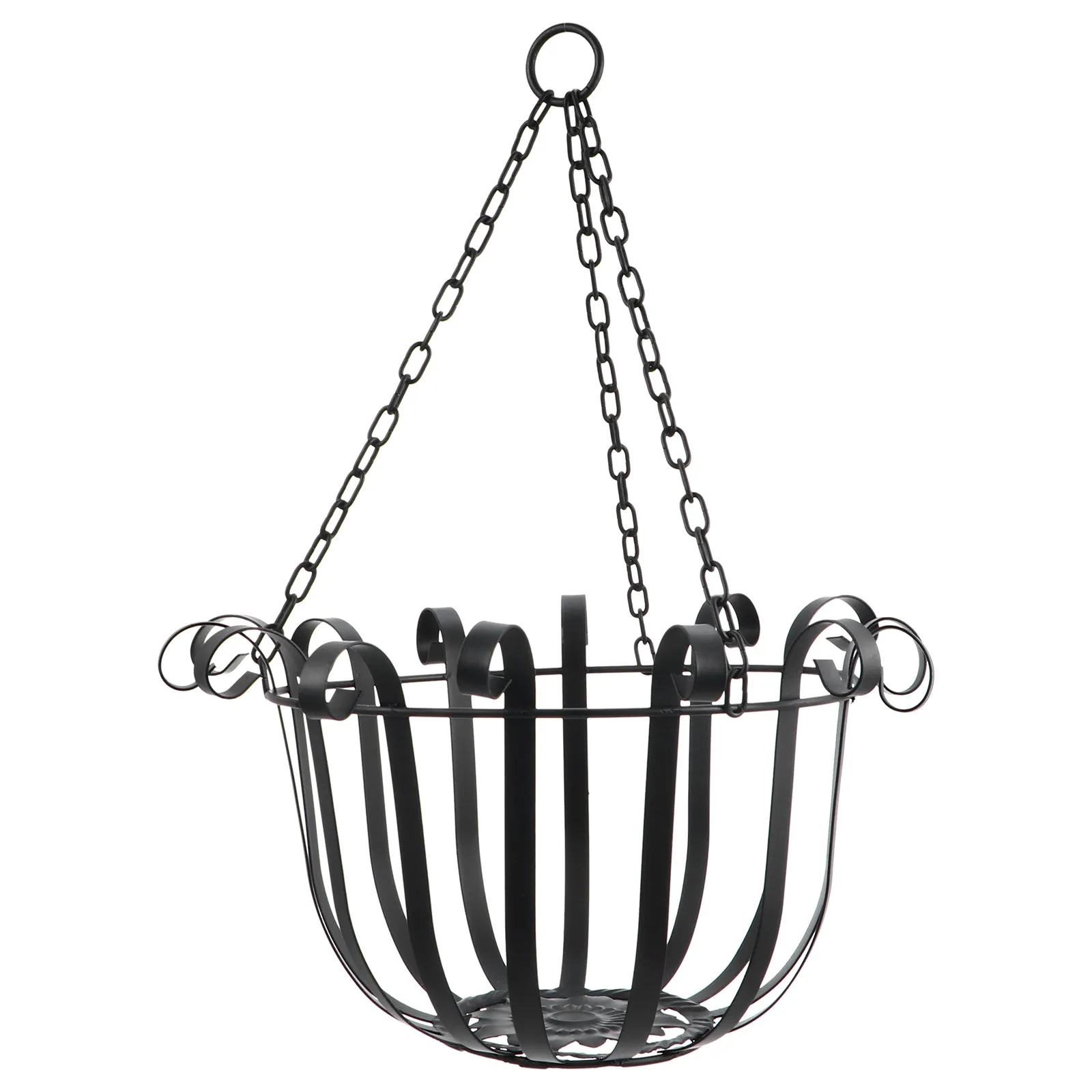 

Hanging Flower Basket Hollow Design Iron Wall Ornament Plant Display Rack Easy Install Sturdy Plant Rack Hollow Flower Pot