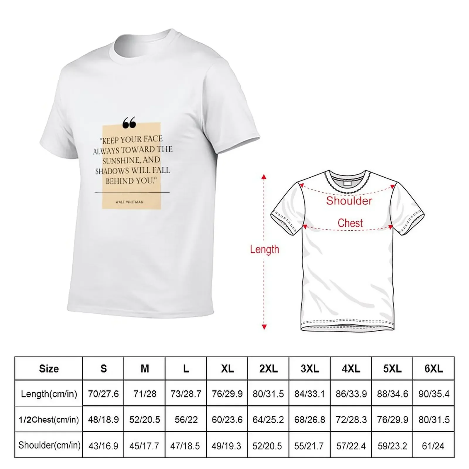 New Walt Whitman Quote T-Shirt new edition Short sleeve tee animal prinfor boys anime clothes mens t shirts pack