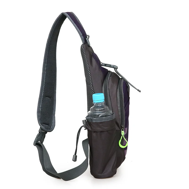 Bolso de mano deportivo para hombre y mujer, bolsa de hombro con soporte para botella de agua, para correr, trotar y senderismo