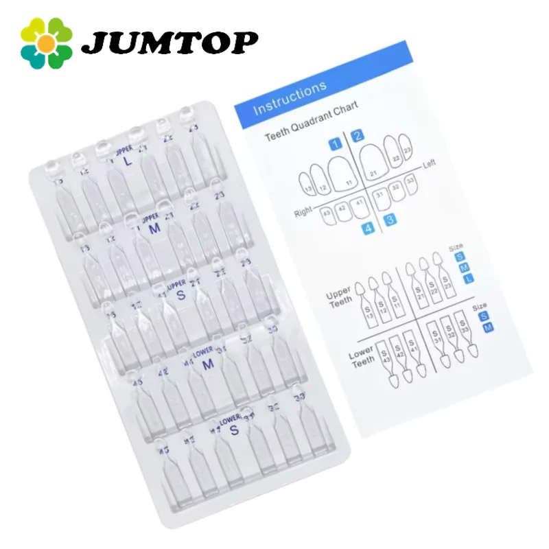 JUMTOP 1 Set Dental Veneer Mould Kit Composite Resin Mold Light Cure Autoclave Anterior Front Teeth Mould