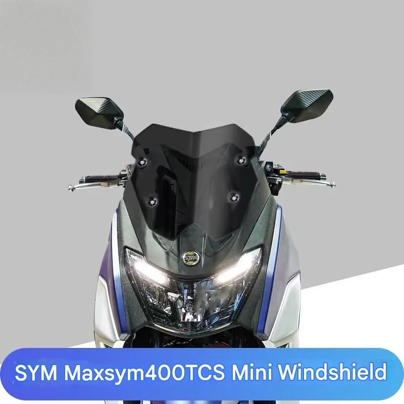 FOR SYM MAXSYM400 TCS Windscreen Thickened Heightened Optically Clear Distortion Vision Finely Polished Rounded Edge Motorcycle