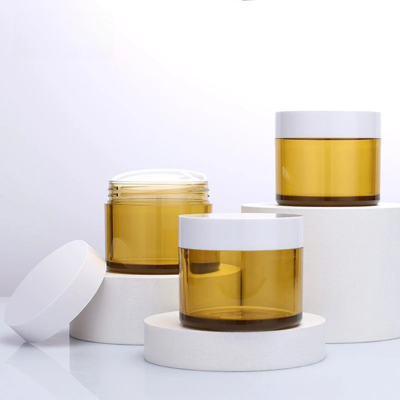 100g PET Wide Mouth Cream Jar, Empty Face Eye Mask Container, Refillable Hair Conditioner Skincare Split Pot