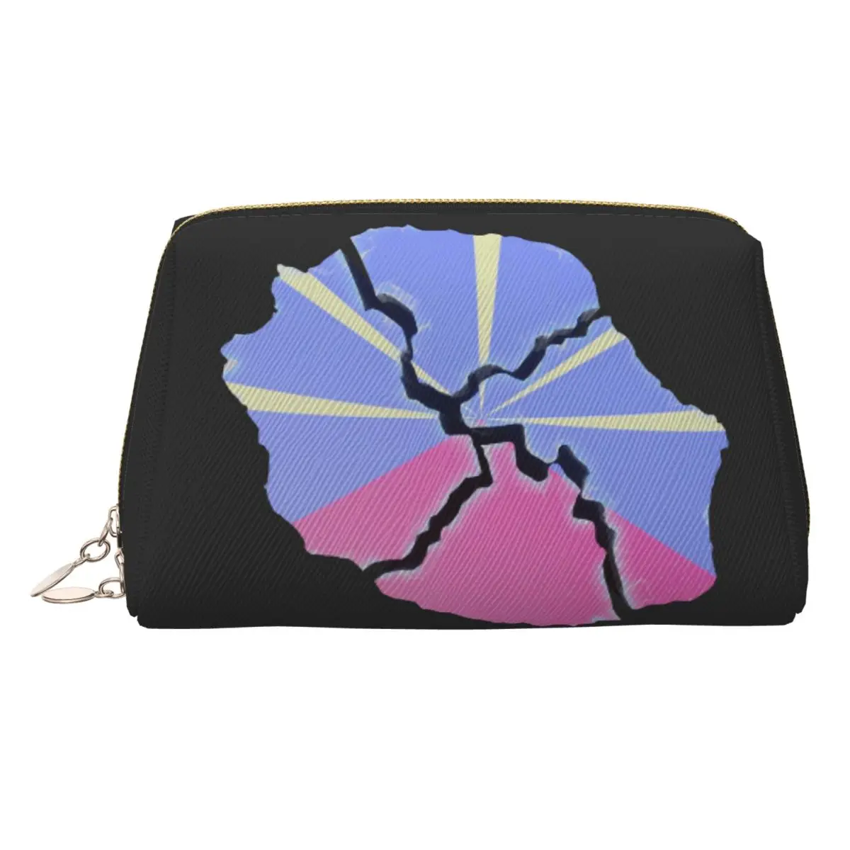 

974, женская косметичка с флагом острова Реюньон, дорожный органайзер для макияжа, сумка для хранения туалетных принадлежностей, Dopp Kit Box