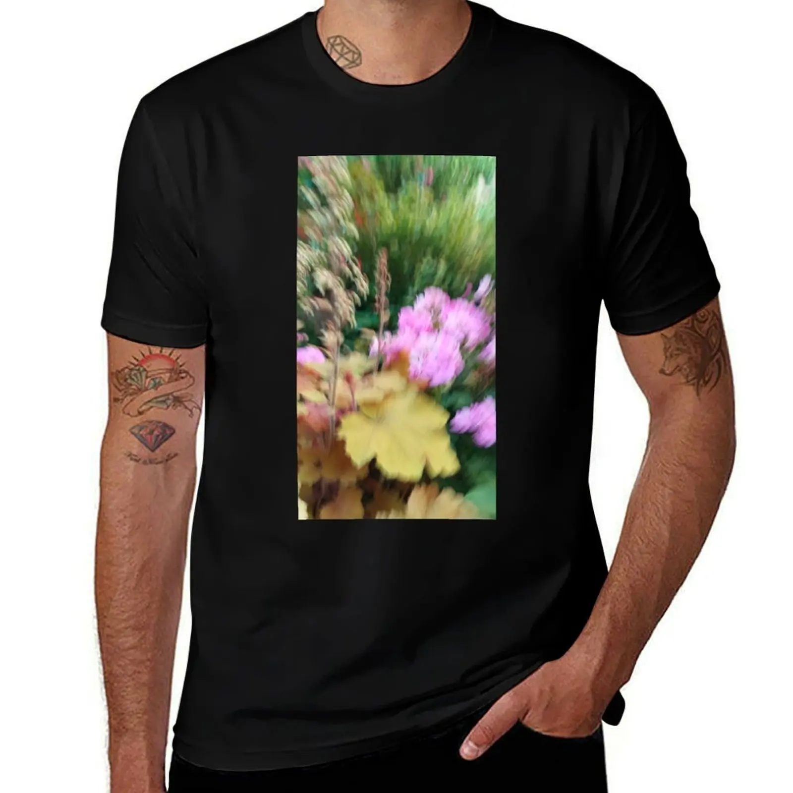 

Abstract Flowers - Colourful Botanical Art T-Shirt cute tops sports fans tops Men's cotton t-shirt