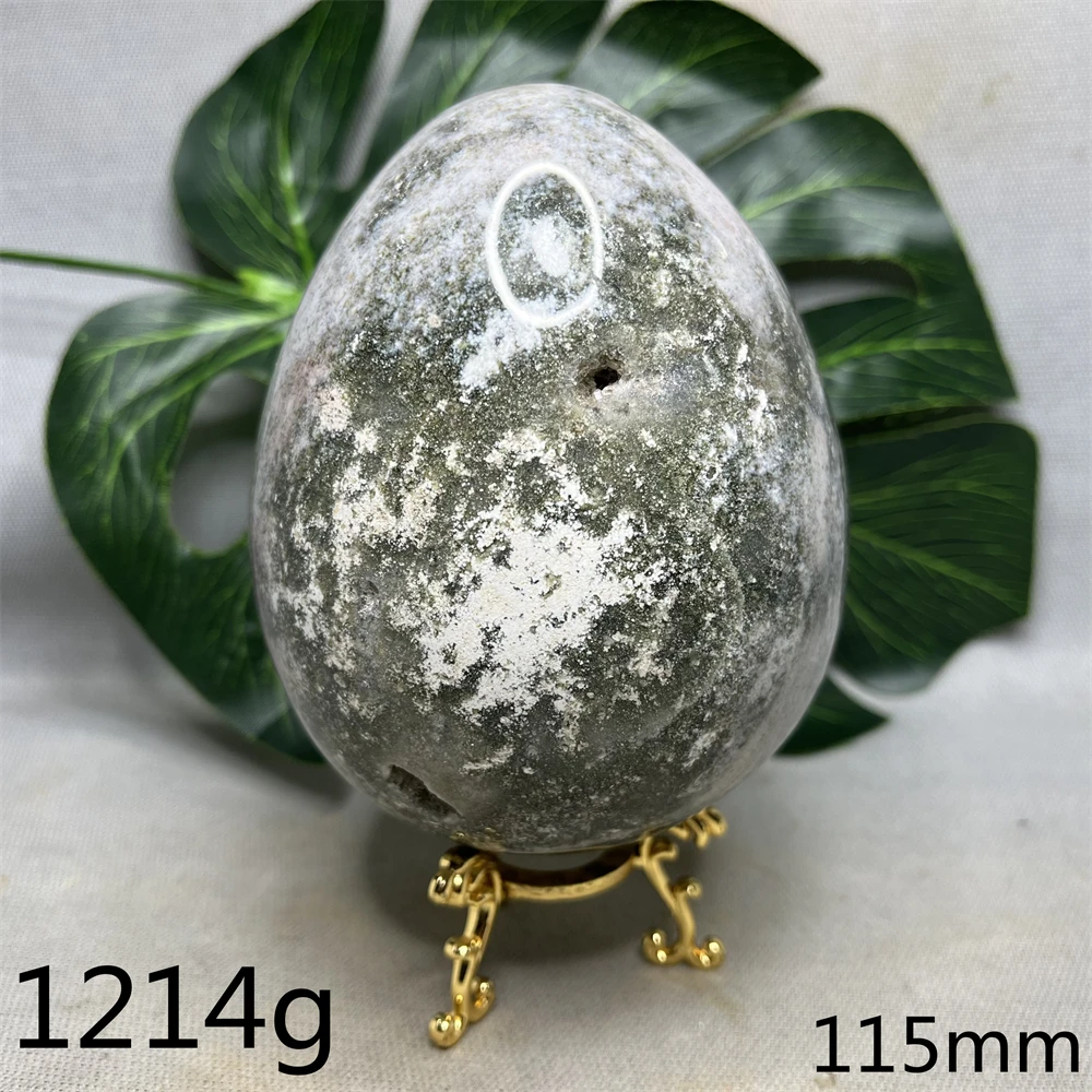 

Natural Gemstone Egg Ocean Jasper Ancient Rock Geode Crystal Home Room Feng Shui Decoration Spiritual Healing