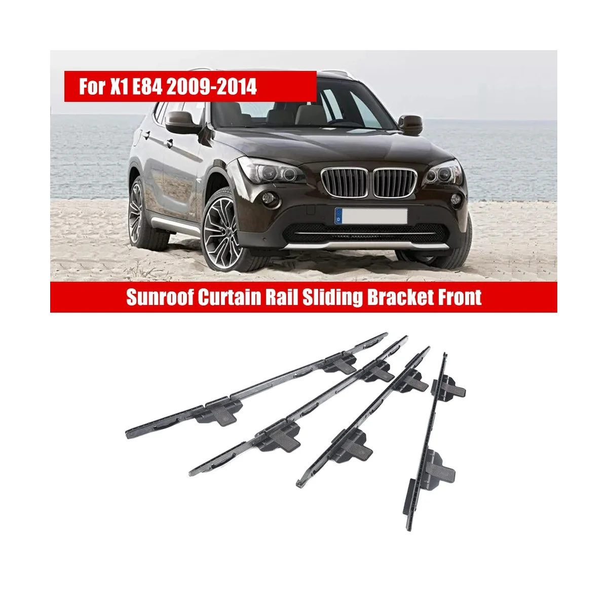 54102993888 Car Sunroof Curtain Rail Sliding Bracket Front for BMW X1 E84 2009-2014