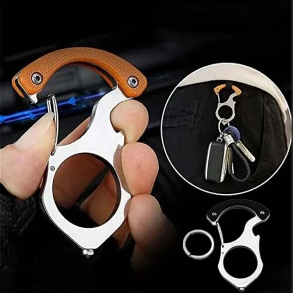 Multifunction Stainless Steel Car Key Buckle Holder Snap Hook Keychain Jewelry Keyring Motorcycle Unisex Gift