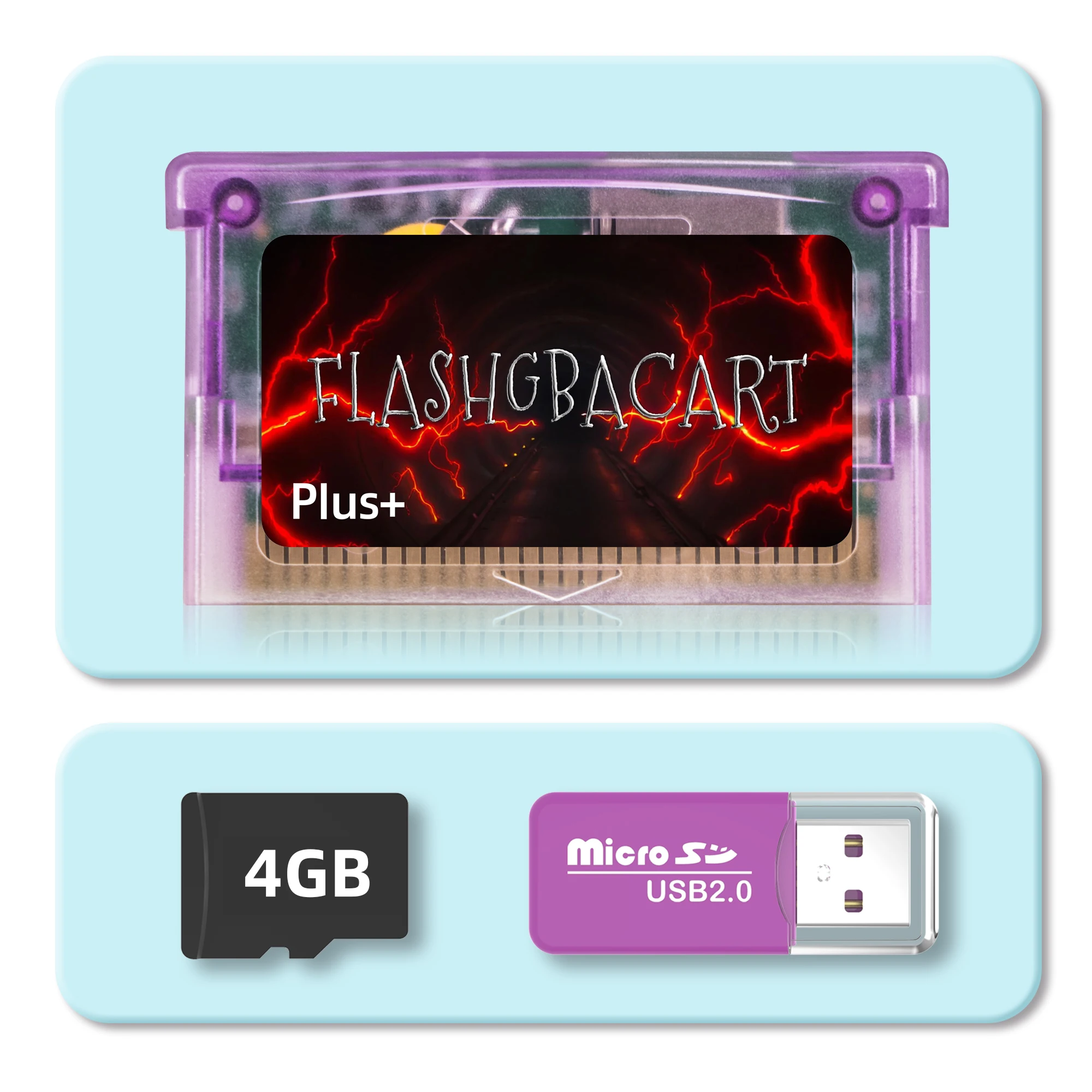 

For Game GBA Rewritable Cart FlashGBACart Plus+ Backup Device RTC Compatible with GBA GBC GB NES Series