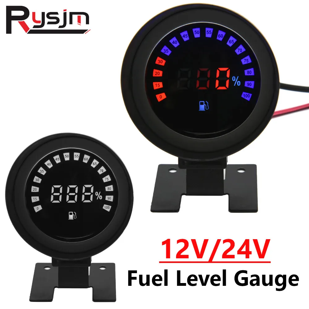HD 12V/24V indicatore livello carburante LCD indicatore digitale per auto misuratore per camion moto auto serbatoio olio 12/24V indicatore