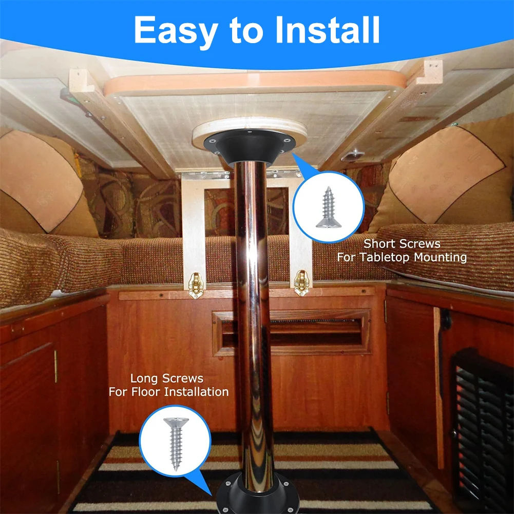 

2 шт. основание ножки стола на пьедестале, включая монтажные винты, алюминиевый монтажный кронштейн для кемпера, прицепа, дома на колесах