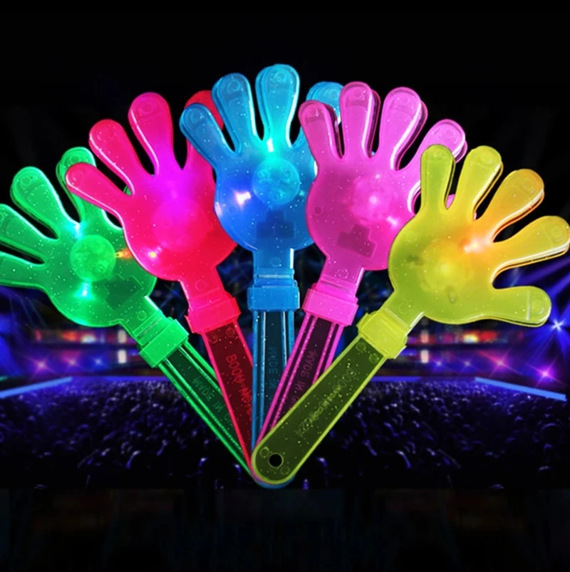 12pcs Hand Clappers Light up LED Clappers Noisemakers Loud Noise Maker Toy Clap Toy for Wedding Birthday Party Favors Supplies