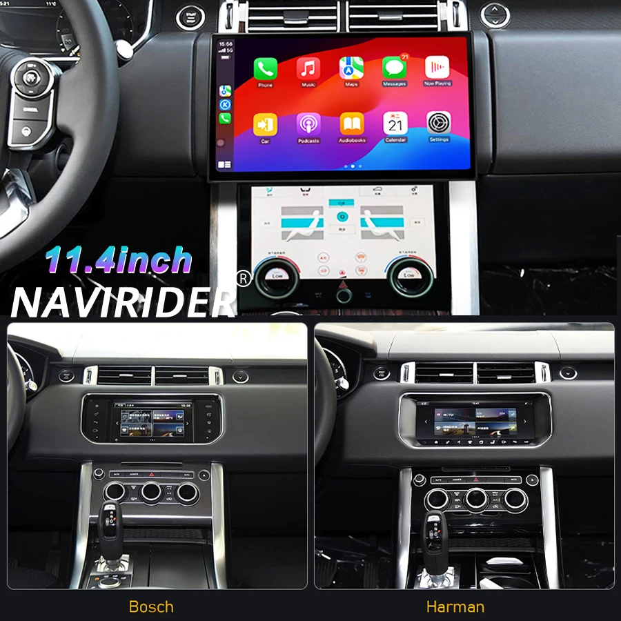 أندرويد 14 بلوتوث DSP ستيريو لاند روفر سبورت L494 2014-2017 الملاحة 11.4 بوصة سيارة الوسائط المتعددة مشغل فيديو رئيس وحدة