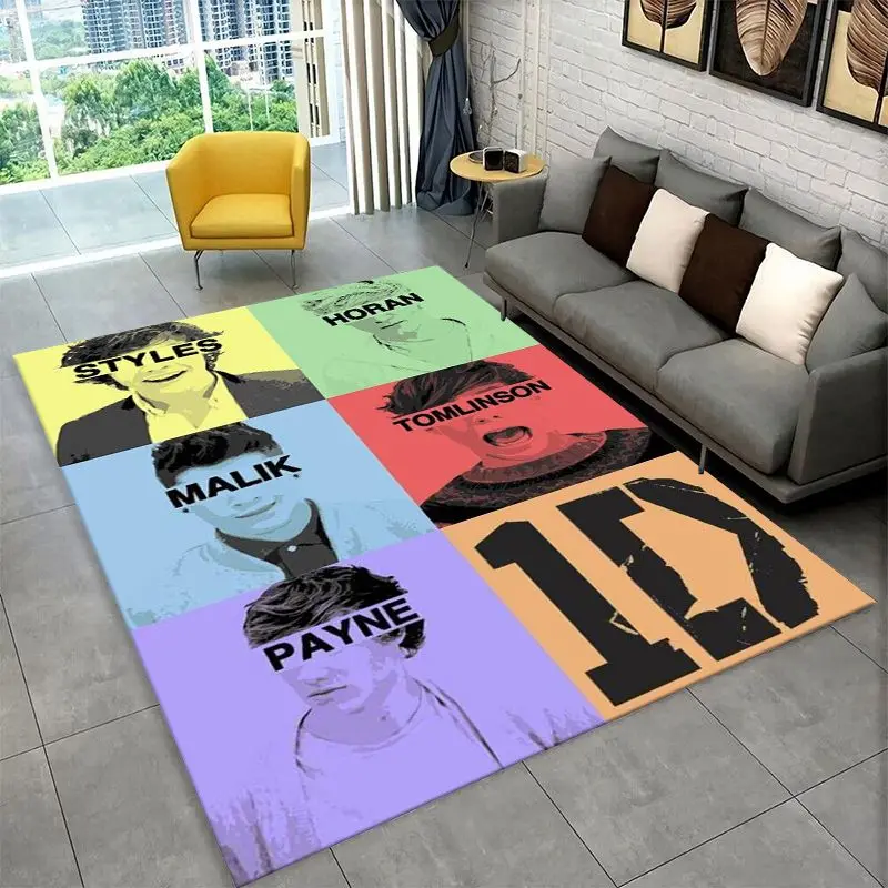 HD One D-Direction Singer 1D Non-Slip Area Rug for Living Room Bedroom Playroom,Decorative Carpet Floor Mat Home Decor Holiday