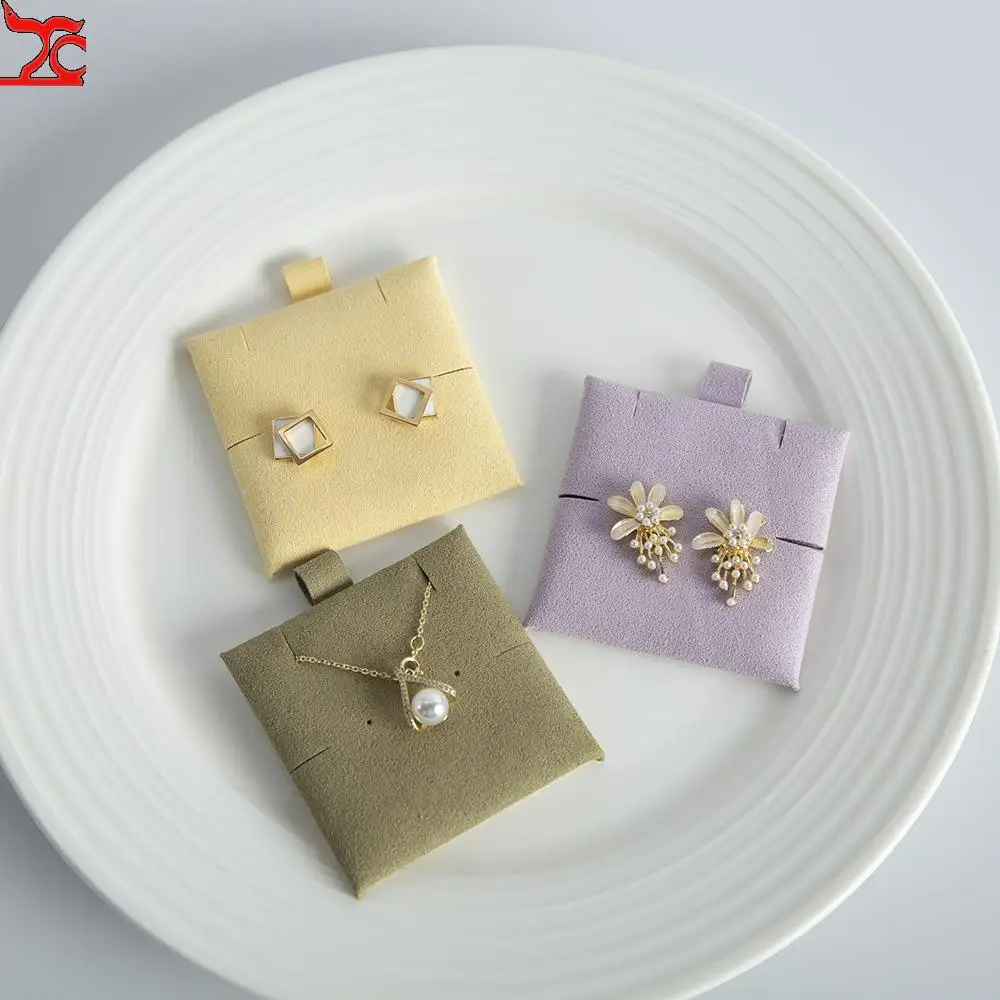 

Necklace Earring Organizer Jewelry Packaging Cards Wholesale Bracelets Display Pads Jewelry Box Pouch Insert Mat 6X6Cm