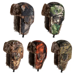 Camouflage Bomber Hats Trapper Aviator Trooper Ear Protection Russian Ushanka Hat winter warmer Skiing caps Earflap Lei Feng Hat
