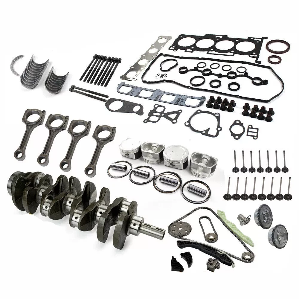 Engine Overhaul Rebuild Crankshaft & Pistons & Rings & Gasket Set Fit 2.4 L G4KC For Hyundai Sonata Tucson Kia Sportage 2.4L