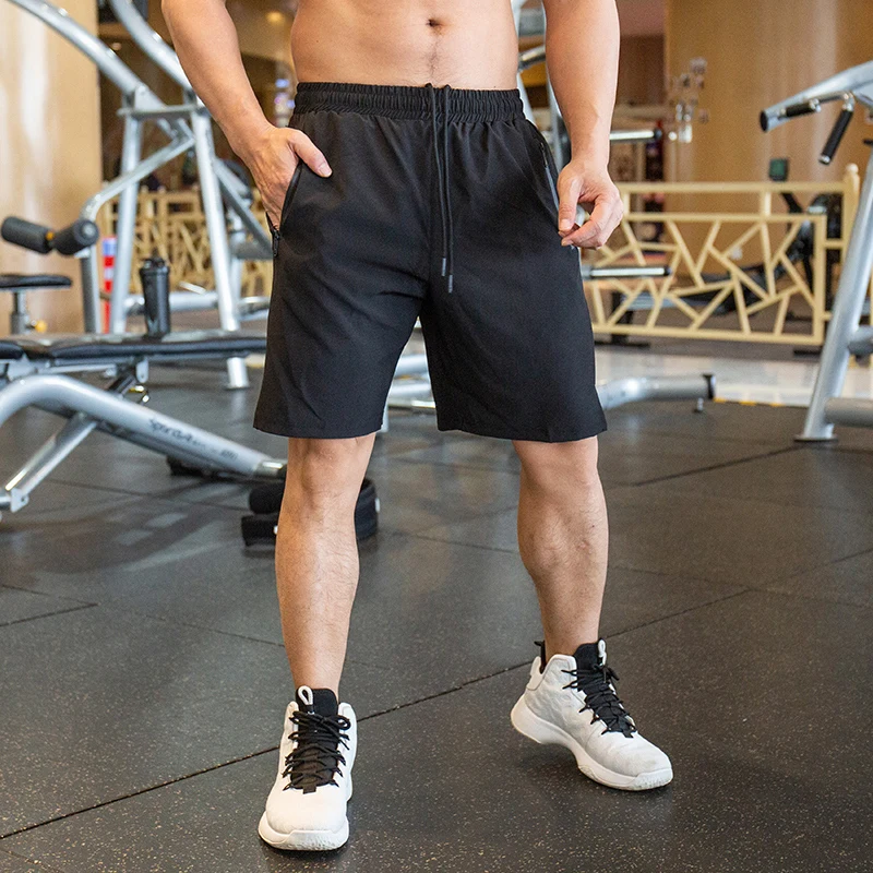 2026 spandex Fitness Running Shorts Men Sport Shorts Breathable Quick Drying Training Gym Sport Shorts Joggers Zip pocket Shorts