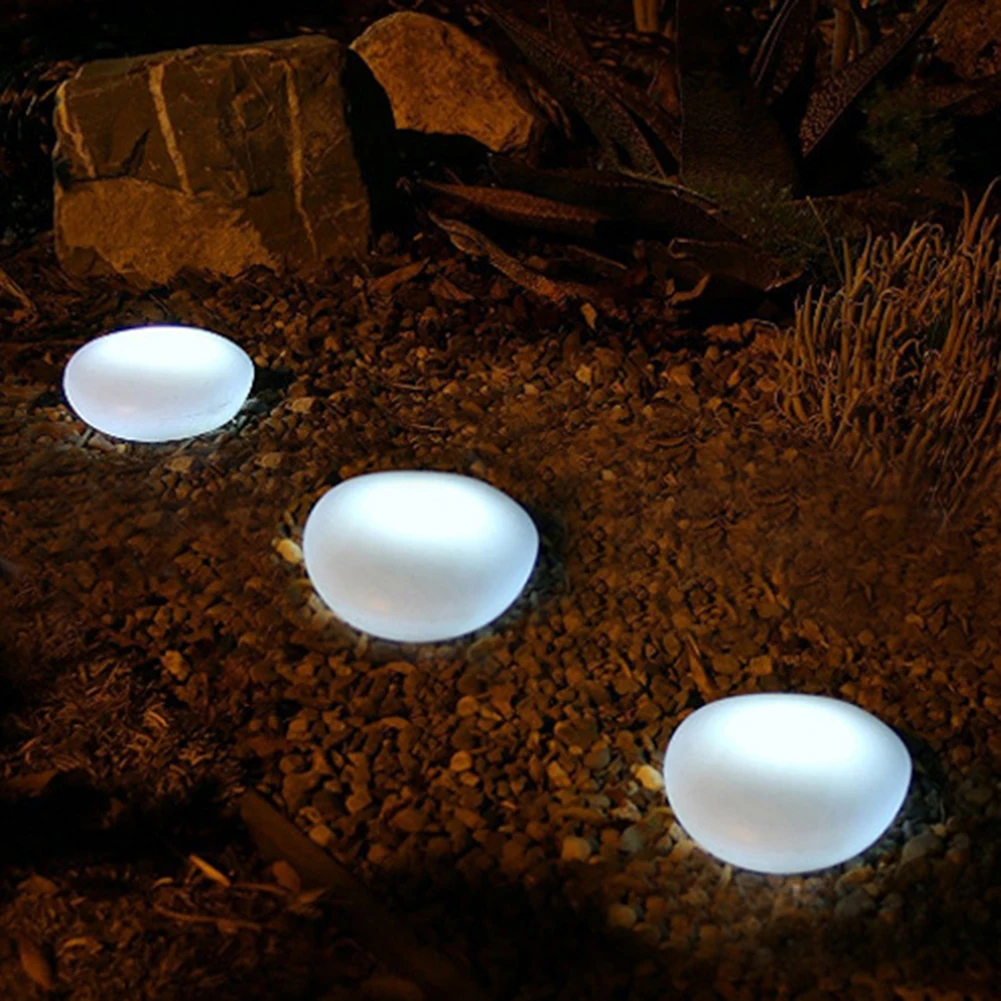 

LED Solar Garden Light Outdoor Lawn Lights Solar Cobble Stone Lamp Waterproof Landscape Lighting Yard Driveway Patio Solar Lamp