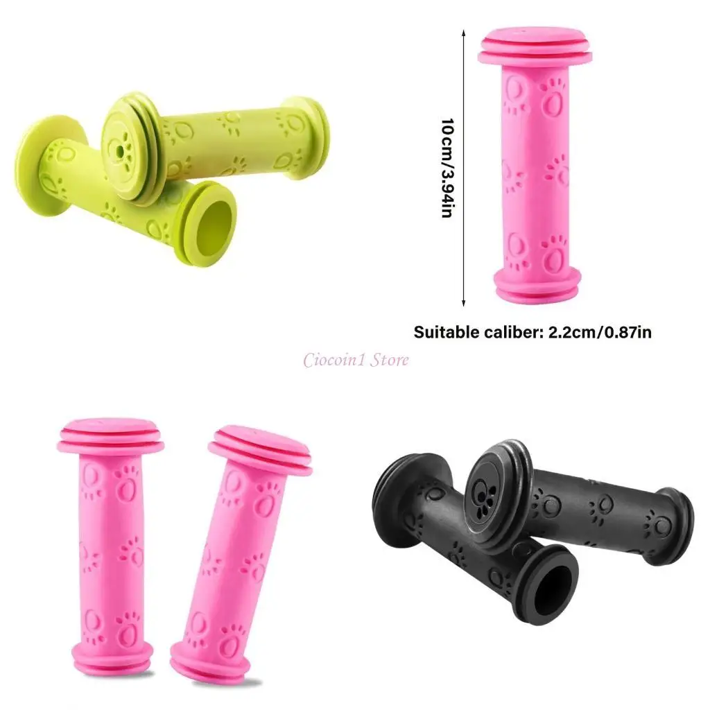 

Y1UB Soft Rubber Bike Handle Grips Easy to Install Bike Handle Grips not Slip Comfortable Bike Handle Grips for Children Bike