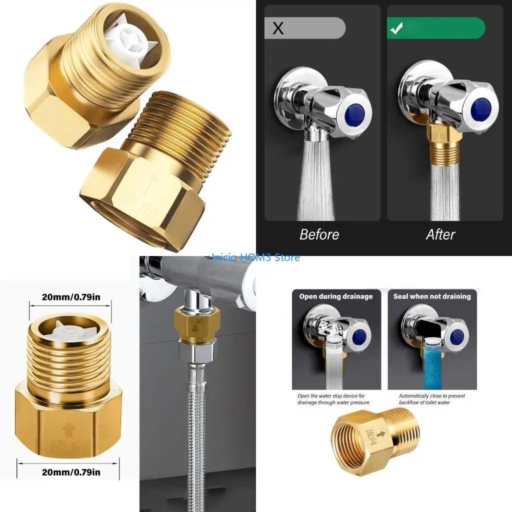 A5YD Brass Check Valves Multifunction heck Valves Precisions Engineered Brass Valves Prevents Backflow in Fluid Lines for Piping