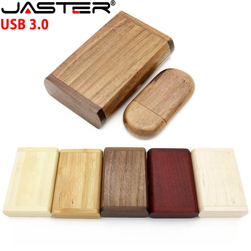 

USB3.0 Wooden Box USB 3.0 Flash Drive 128GB Creative Gift Memory Stick 64GB Red Wood Pendrive 32GB Carbonized Bamboo U Disk 16GB