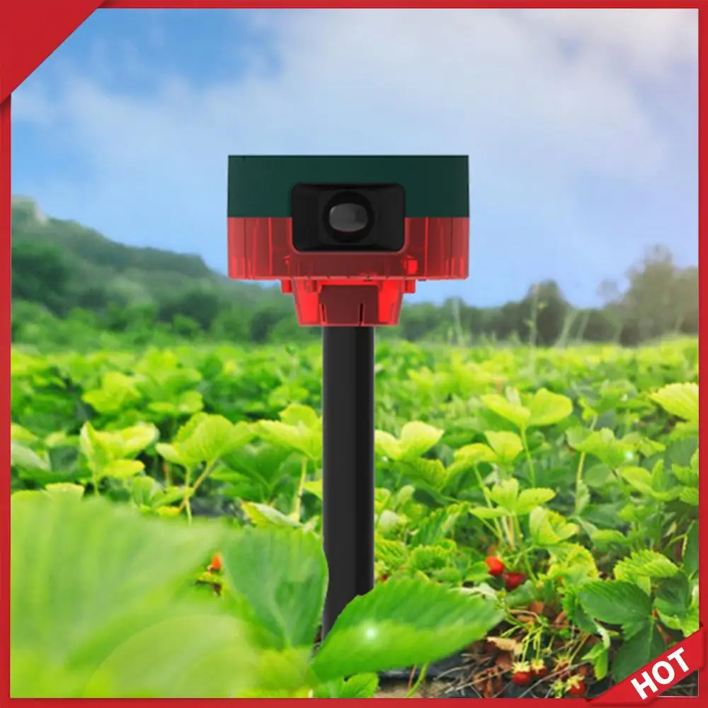 Solar Pigeon Bird  with Flashing Light 1200mAh Beast Repeller Wireless Remote Control 13 Sounds IP55 for Farms Orchards