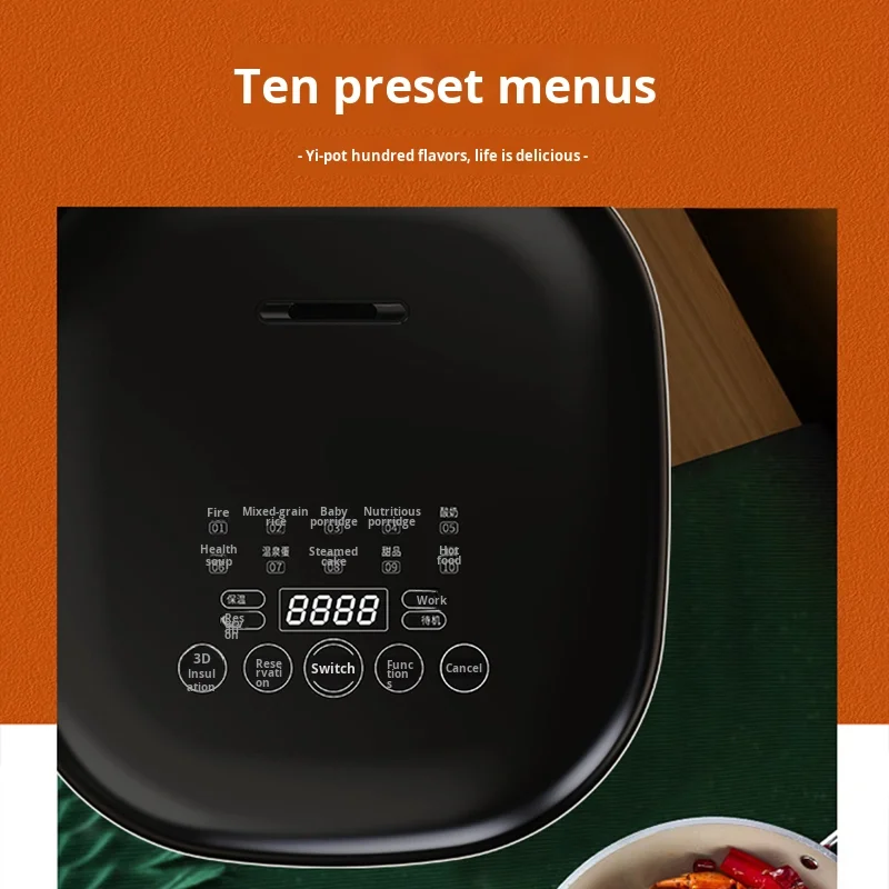 Skyworth 4L F625 Electric Rice Cooker Stainless Steel Housing USB Power Source Measuring Cup Paddle for Household Use