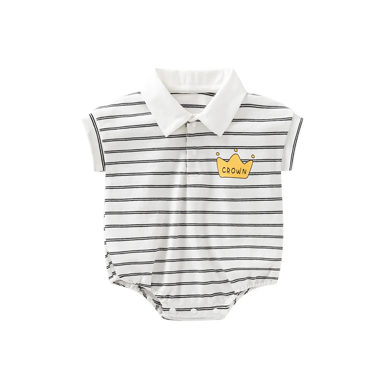 

Baby boys and girls, summer jumpsuit, triangle bag, buttocks, striped pure cotton, summer outdoor climbing clothes