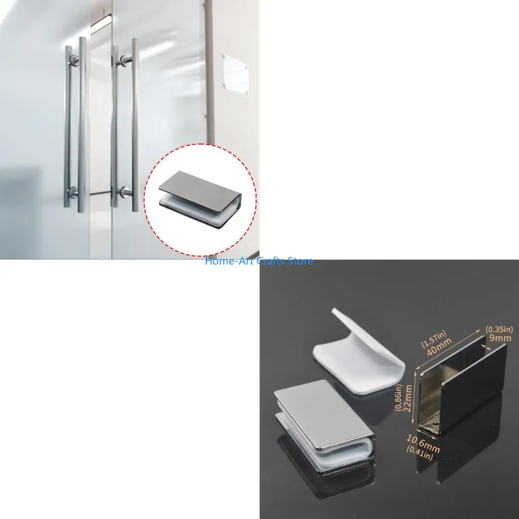 Y3NA Multipurpose Cabinet Latches 8 Pack Push Clamps for Frameless Glass Door Up To 6mm Thick Iron Hardware