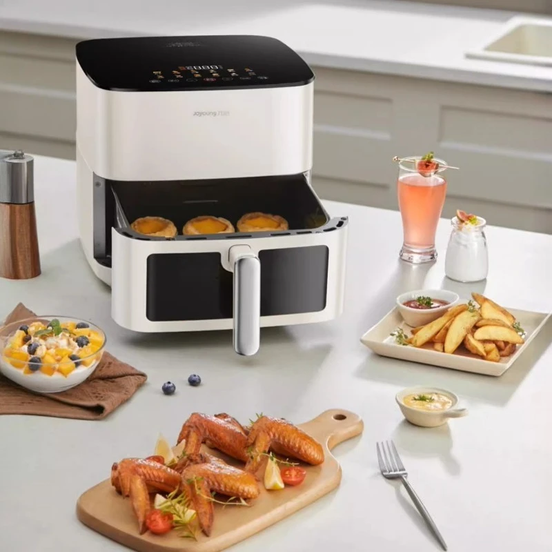 مقلاة هوائية Jiuyang جديدة ذات سعة كبيرة منزلية مزدوجة مصدر حرارة بدون دوران مقلاة كهربائية بصرية ماكينة طهي #6