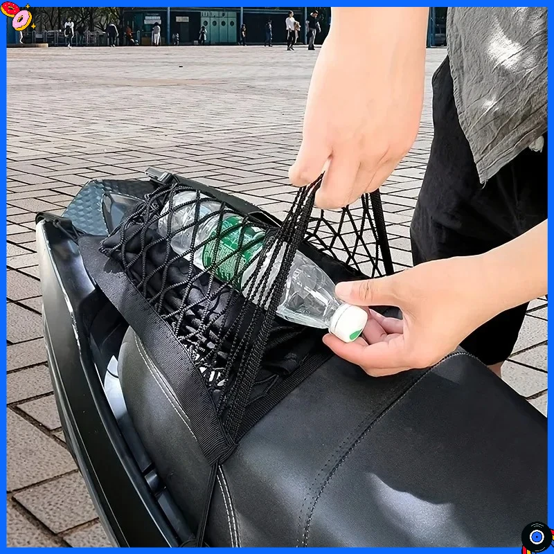 

Новая мотоциклетная = грузовая сетка, высокоэластичная двухслойная мотоциклетная сетка для хранения шлемов, 10 "X 11" BungeeCargo Net с крючками, сетка для багажа