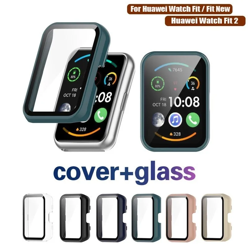 PC+Tempered Glass Case For Huawei Watch Fit SE New Fit2 Full Screen Protector Shell Cover