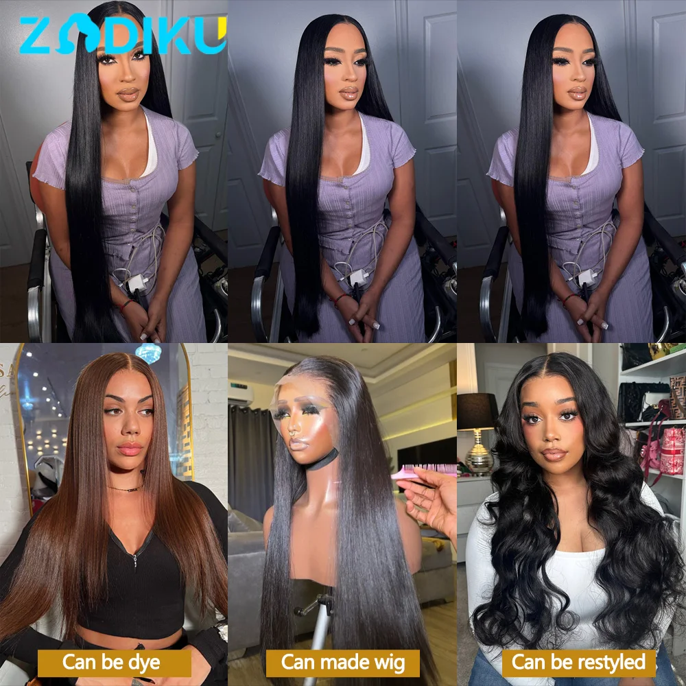 스트레이트 생인모 번들 (4x4 클로저 포함) 생인모 번들 100% 인모 12A 브라질리언 생인모 번들 (클로저 레이스 포함)