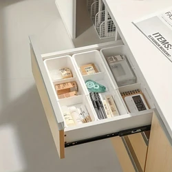 Drawer Storage Box with Dividers Adjustable Length Plastic Drawers Separators Organizer for Bedroom Office and Kitchen