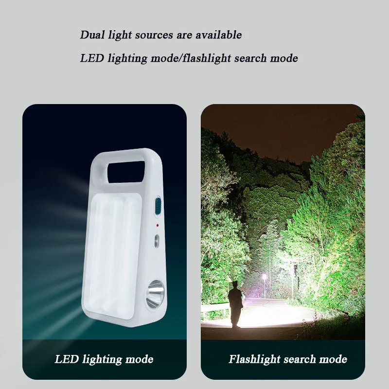 Lampes de camping portables à LED, lampe de charge hydrofuge, ABS, longue endurance, lumière d'urgence en cas de panne de courant, extérieur