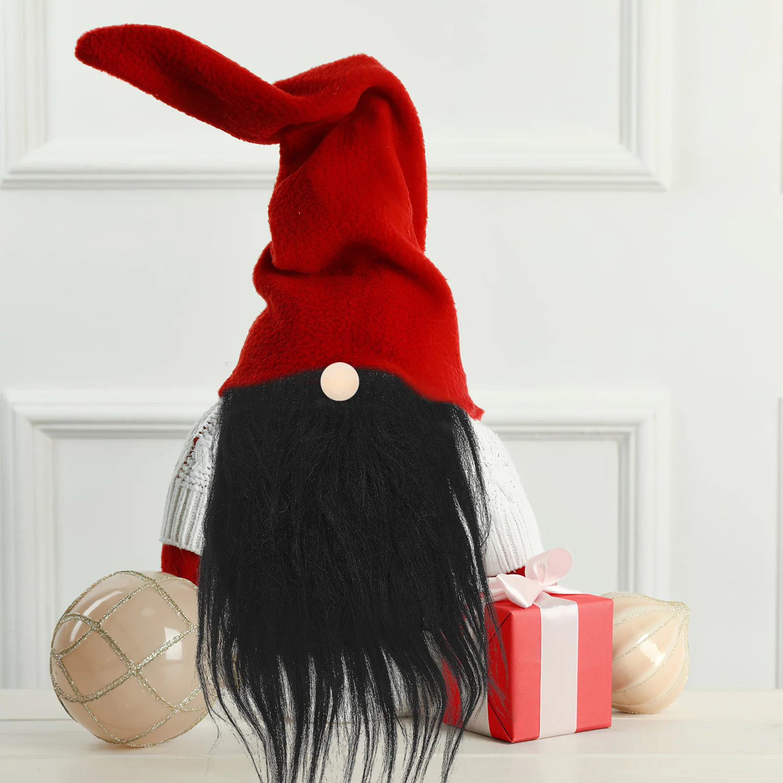 1 Juego de 1 Juego de Kit de artesanía de barba de Gnomo, bolas de madera para Navidad, suministros de decoración Diy, accesorios de Gnomo pequeño, manualidades para fiestas y vacaciones
