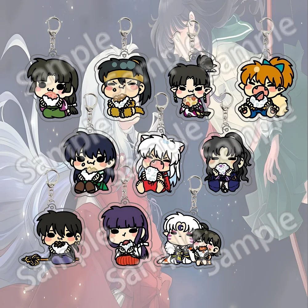 Фото Акриловая брелок-подвеска 6 см с персонажами аниме Инуяша, Кагомэ, Хигураши, Миросу, Сангой, Шиппо – коллекционные фигурки для подарка